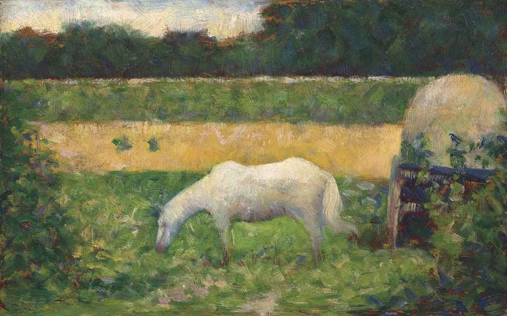 Paysage avec cheval by Georges Seurat, circa 1882-1883