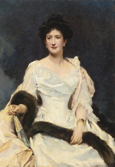 PORTRAIT OF A LADY by Raimundo de Madrazo y Garreta, 1888
