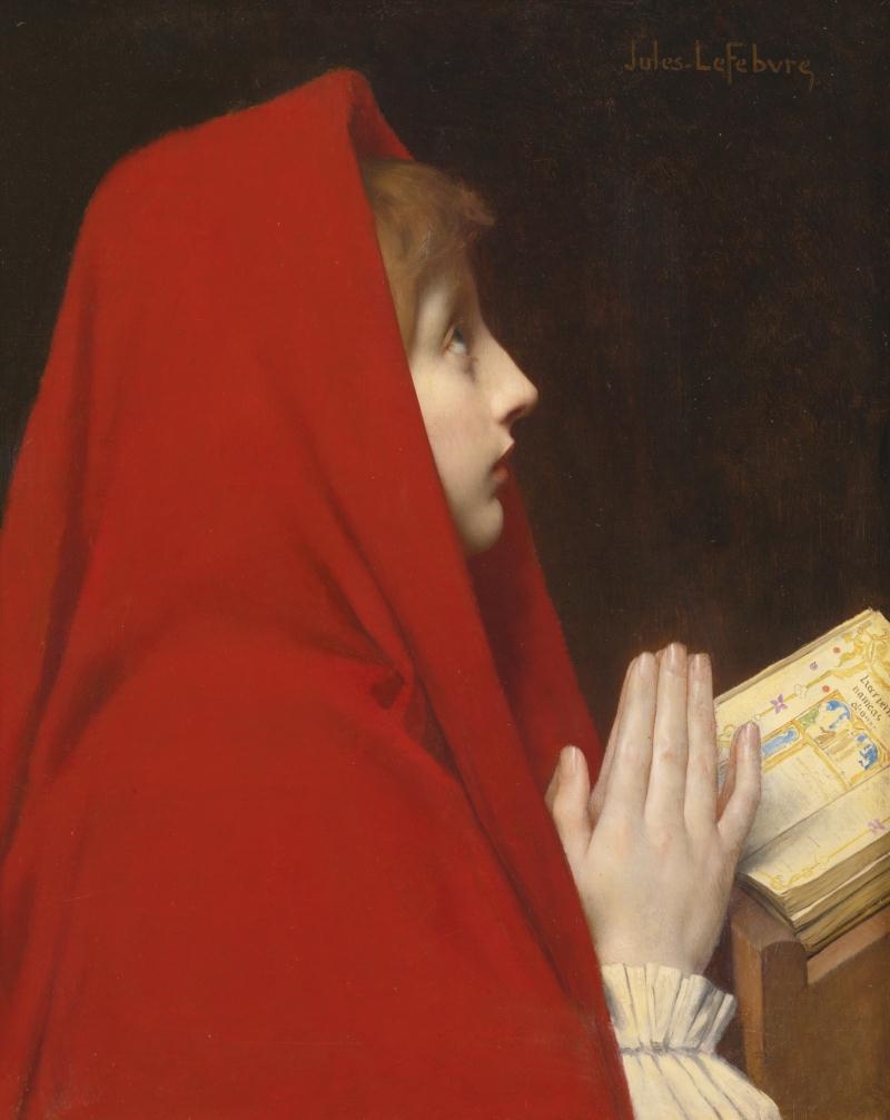 THE RED CLOAK by Jules-Joseph Lefebvre