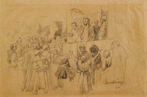 Studie zur Passion by Mihaly Munkacsy