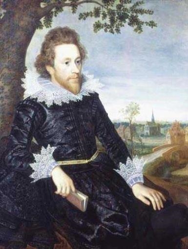 Artwork by Salomon Mesdach, Portrait Of A Gentleman In An Open Landscape, Made of Oil on panel