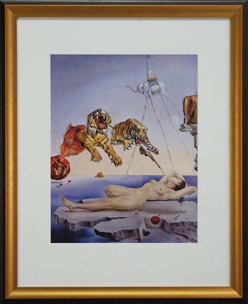 Dream caused by the flight of a bee around a pomegranate by Salvador Dalí