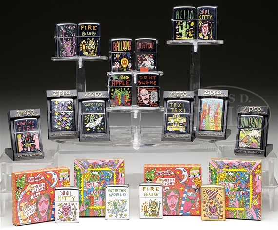James Rizzi | RIZZI DECORATED ZIPPO LIGHTERS | MutualArt