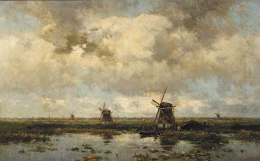 Molens bij Elshout by Willem Cornelis Rip