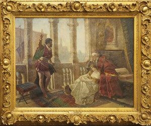 Othello relating his adventures to Desdemona by L. Robin