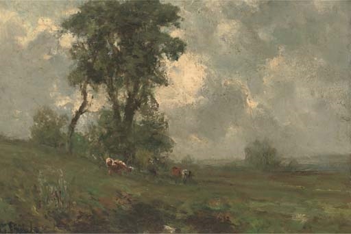 Cattle in a landscape by George A. Boyle