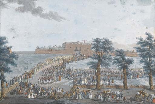 Une armée sortant d'un fort by Jean Duplessis-Bertaux, 1798
