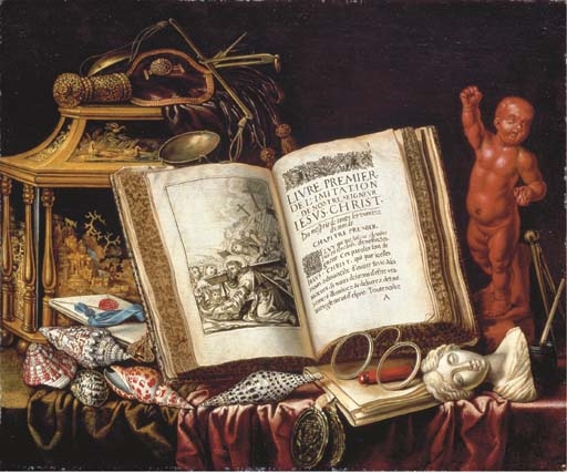 Artwork by Simon Renard de Saint-Andre, A vanitas still-life, Made of oil on canvas