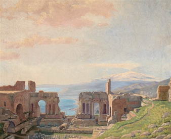 The amphitheatre at Taormina - G. Feuger