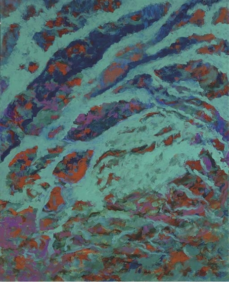 Green and Red Abstract by Oliver Gollancz