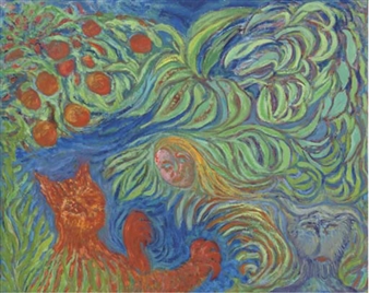 Cat; Birds Nest, unframed - Oliver Gollancz