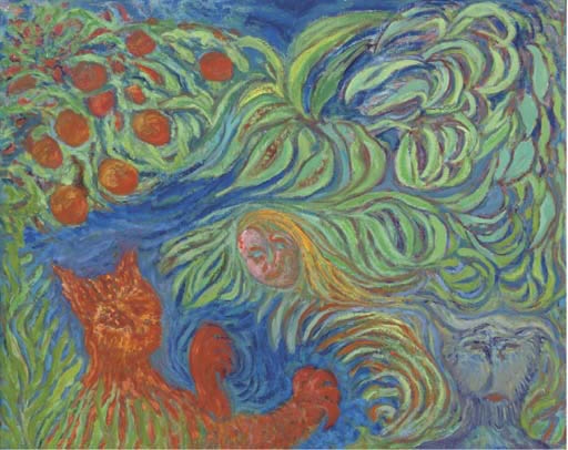 Cat; Birds Nest, unframed