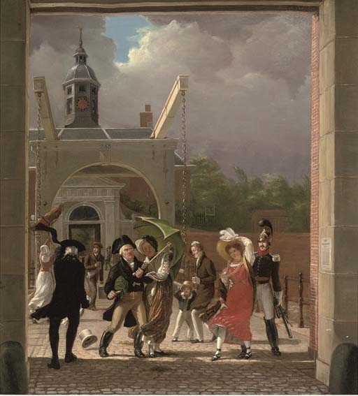 Caught in a gale by Geret Jasink van de Poll, 1827