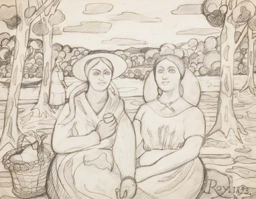 Artwork by Louis George Eléonor Roy, Deux bretonnes