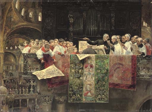 The choir of St. Mark's, Venice by José Gallegos y Arnosa, 1890