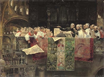 The choir of St. Mark's, Venice - José Gallegos y Arnosa