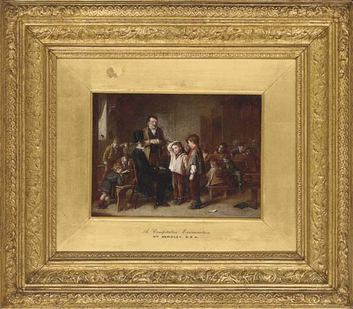 Artwork by William Hemsley, A Competitive Examination, Made of oil on canvas