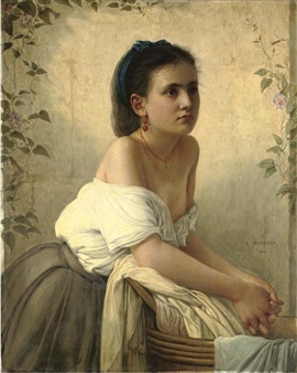 La jeune blanchisseuse - Jules Émile Saintin