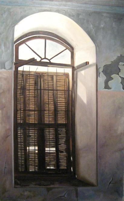 Artwork by Salim Digmi, Window in Beer Sheva, Made of Oil on canvas