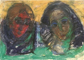 Two women's heads - Robert Sinclair Thomson