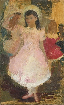Girl in a pink dress - M. Noel Slaney