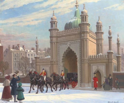 The north gate of the Royal Pavillion, Brighton by Conrad Heighton Leigh