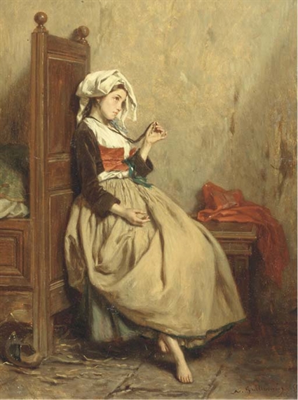 Daydreaming by Alexandre-Marie Guillemin, 1855