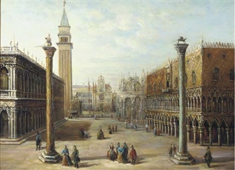 Piazza San Marco, Venice; and View of the Grand Canal - Pietro Medici