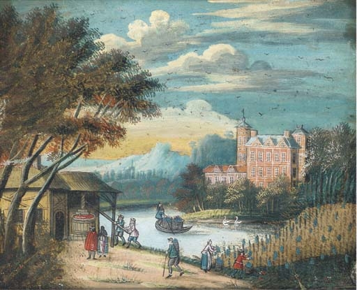 The vendage by German School, 18th Century