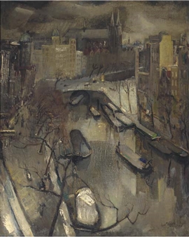 A view of the Singel, Amsterdam - Ernst van Leyden