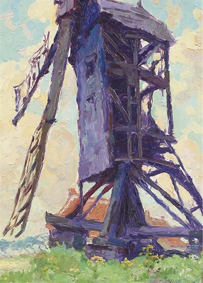 Le vieux moulin d'Argenteuil - The old mill in Argenteuil by Jean Stevan