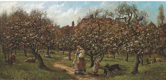 The sunlit orchard - William George Rich