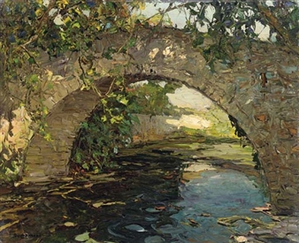 Arche au matin sur la gapeau (Hyères) - Louis Bonamici