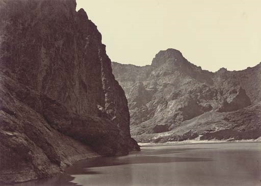 Black Cañon, Colorado River, Looking Below near Camp 7 by Timothy H. O'Sullivan, circa 1870