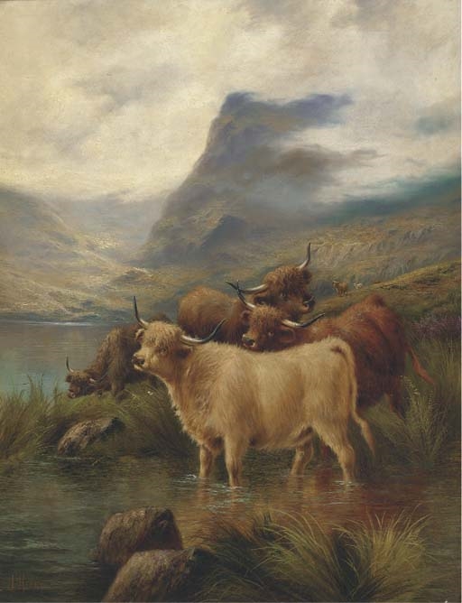 j-henry-highland-cattle-watering-in-a-mountainous-landscape-mutualart