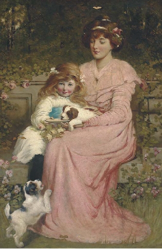 Feeding time by Charles Frederick Lowcock