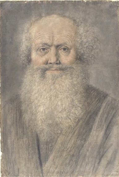 A bearded man, bust-length by Nicolas Lagneau