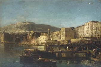 Unloading on a French quay - Jules Ruinart De Brinant