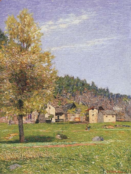 Un villagio nella Valle Vigezzo by Carlo Fornara