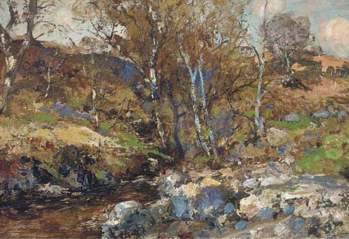 Woodland scene Loch Long by James Kay