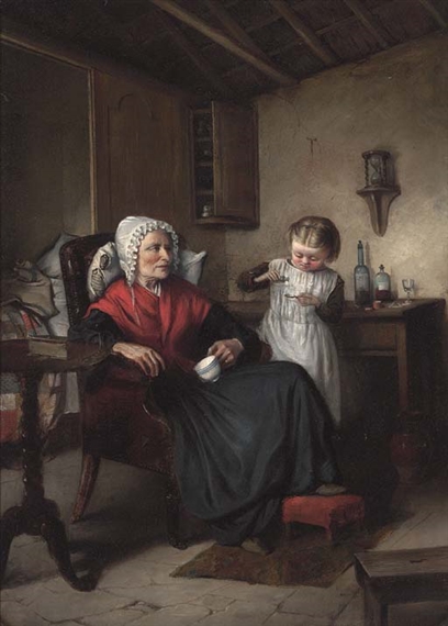 Medicine time by John Myles, 1872