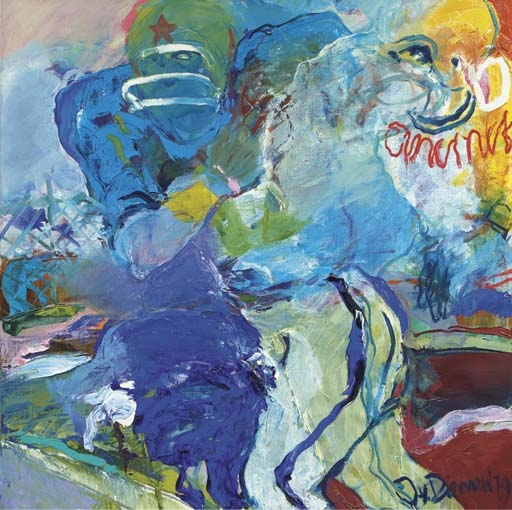 Artwork by Jan van Diemen, American Football, Made of oil on canvas