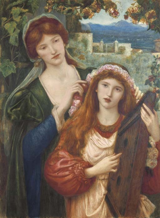 The Childhood of Saint Cecily by Marie Spartali Stillman, 1883