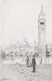 View of the Campanile and Piazza san Marco, Vencie - Nelly Erichsen