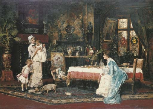 The Two Families by Mihaly Munkacsy, 1880