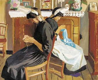 Les deux Brodeuses - Rudolph Ihlee