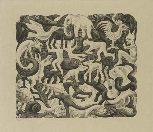 Planefilling II (Vlakvulling II) (Bool 422) by Maurits Cornelis Escher, 1957