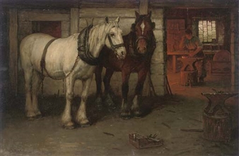 At the blacksmiths by William Barr