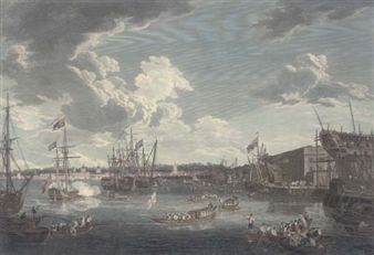 View of the Royal Dockyard at Deptford - R. Paton
