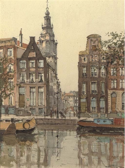 The Zuidertoren, Amsterdam by Johannes Gerardus den Hengst